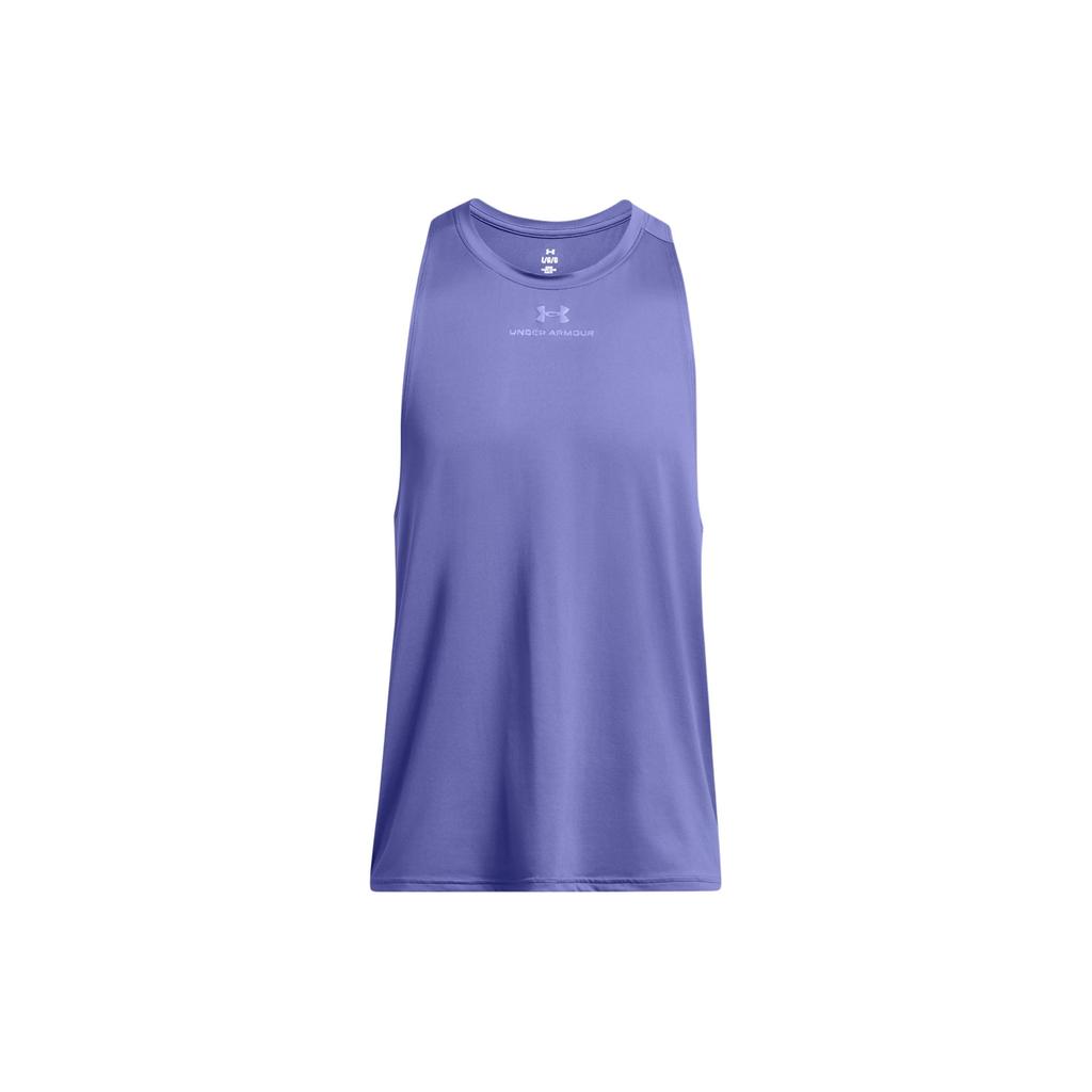 Under Armour Ua Vanish Logo Print Round Neck Sweat-Wicking Loose Sleeveless Vest Men Tops Starlight-Purple 1382802-561