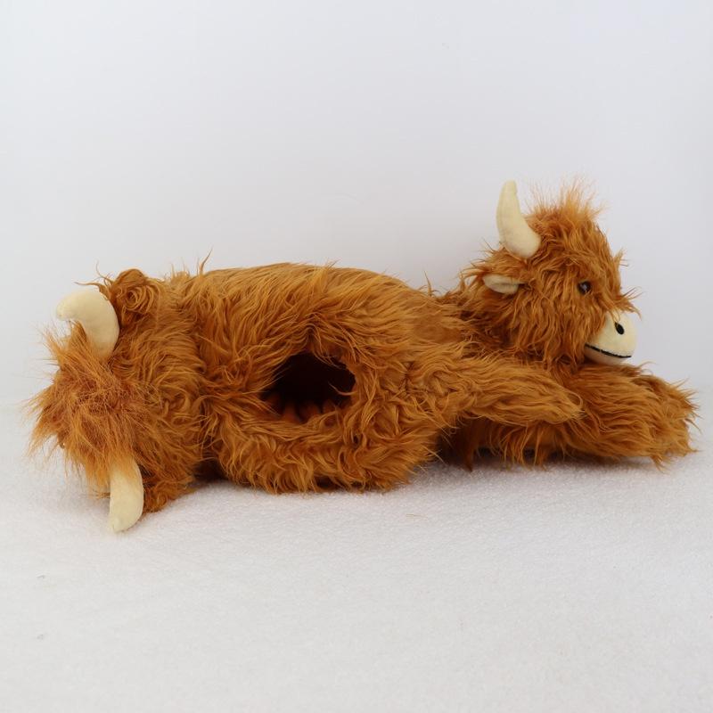 Highland Cow Plush Slipper Warm Indoor Home Xmas Gift