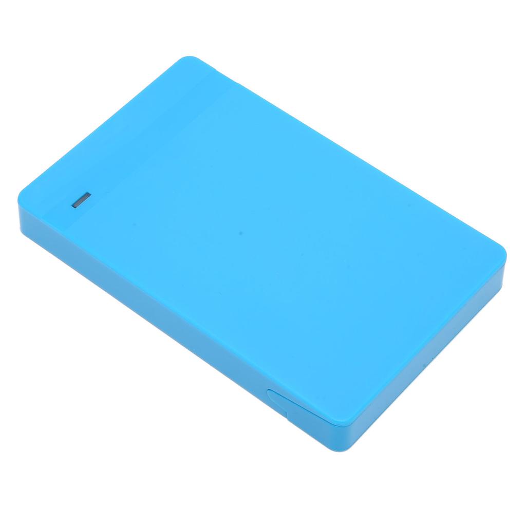 2.5in Hard Drive Enclosure USB3.0 Plug and Play Mobile HDD Enclosure External HDD Case Adapter for Windows for OS Blue