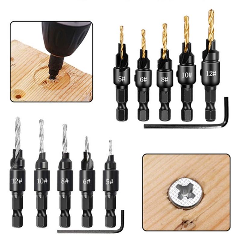 סט מקדחי שקע מקצועי סט מקדחי עץ מתכוונן מקצועי למקדחי שקע לעץ