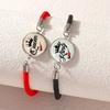 Sun Moon Luminous Valentine's Day Rainbow Wristband Rope Love Wedding Stainless Steel Fashion Jewelry Bracelets for Women Men