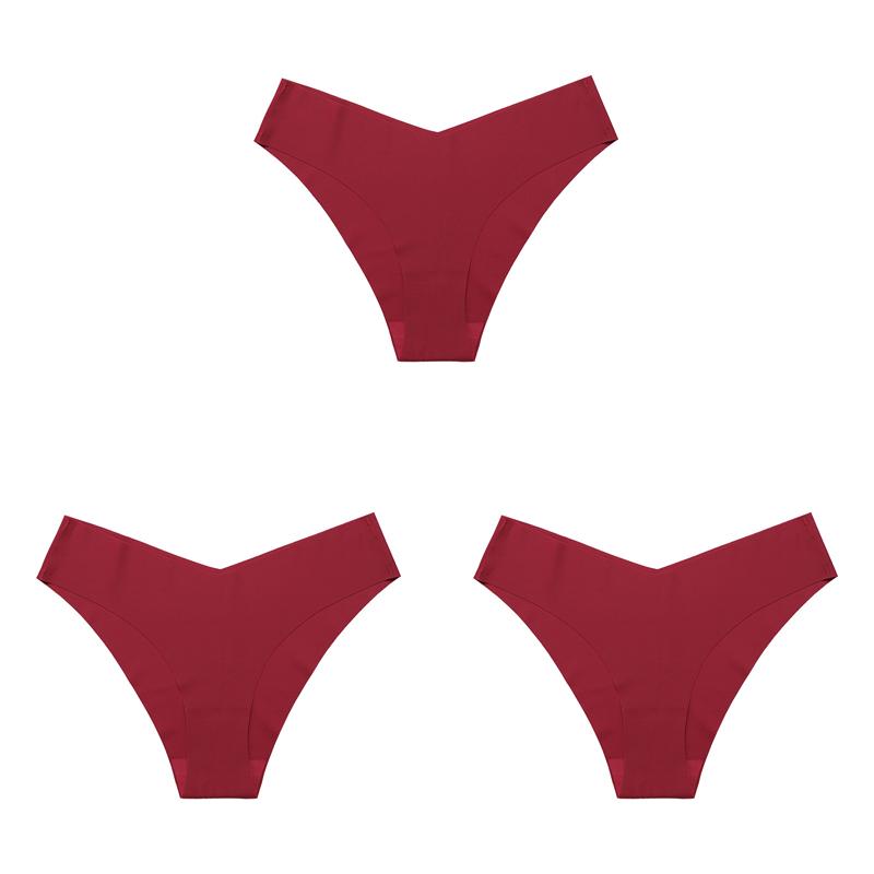 3 Teile/los Frauen Sexy Eis Seide Höschen Low-Rise Keine Spur Dessous Weibliche G String Multicolor Unterwäsche Multicolor Tanga Dessous