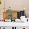 Hand-painted Yuanshan Guochao Kung Fu Tea Set, a Complete Set of Gifts, High-end Business Gifts, a Pot of Four Cups for the Leader Teacher's Father