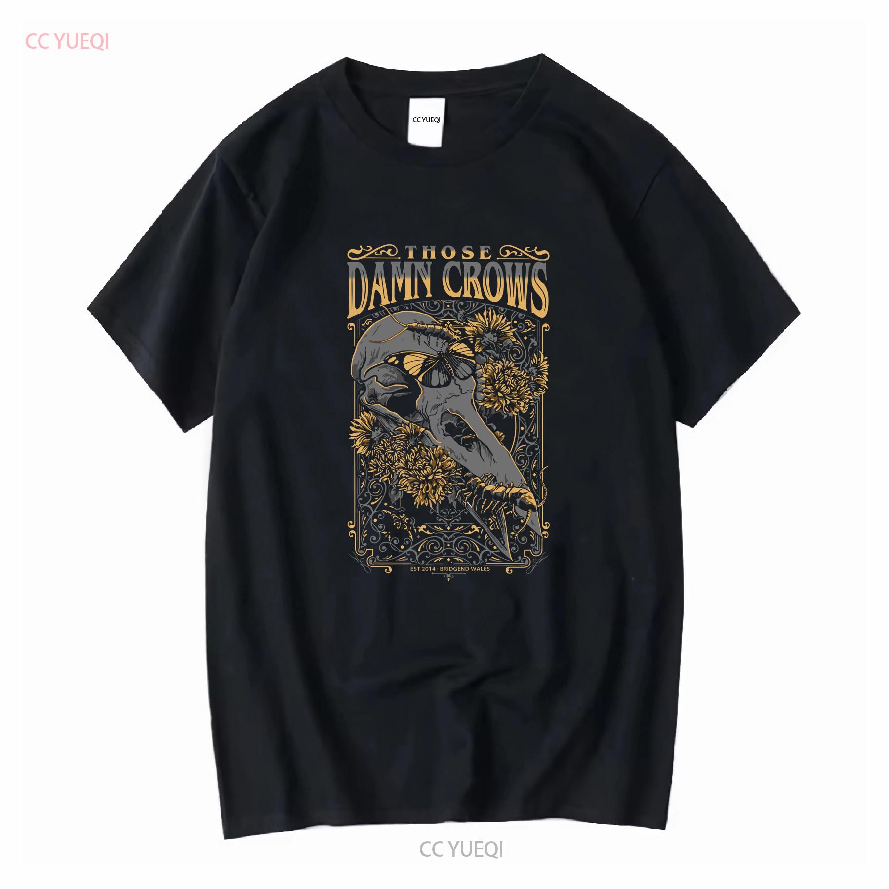 

Чорна футболка Череп Ворона від Those Damn Crows, усі розміри від S до 5XL, TP294, вінтажна, трохи випрана, для повсякденного носіння 4XL