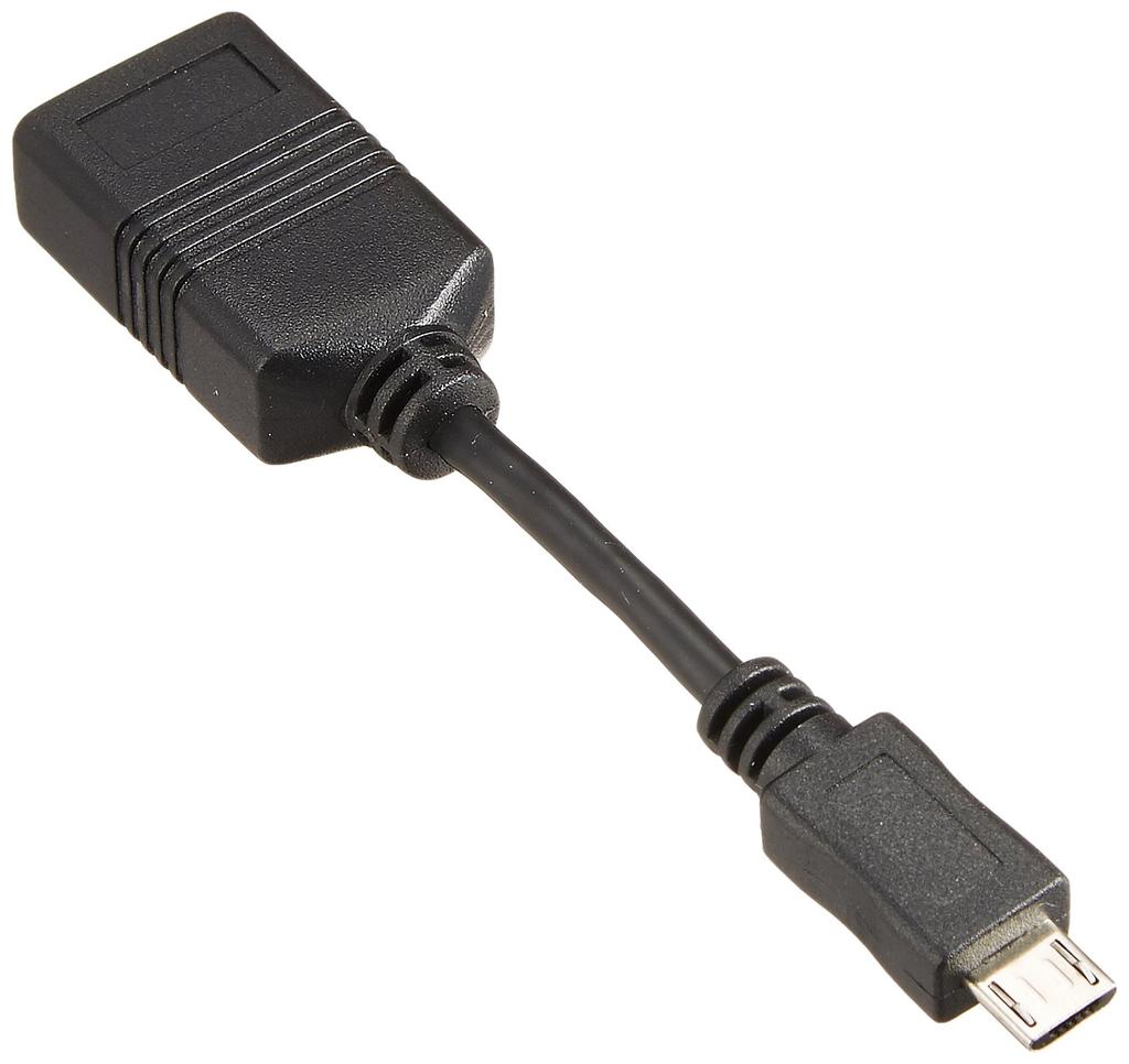 BUFFALO USB to Conversion BSMPC11C01BK (microB A) Adapter, Black,