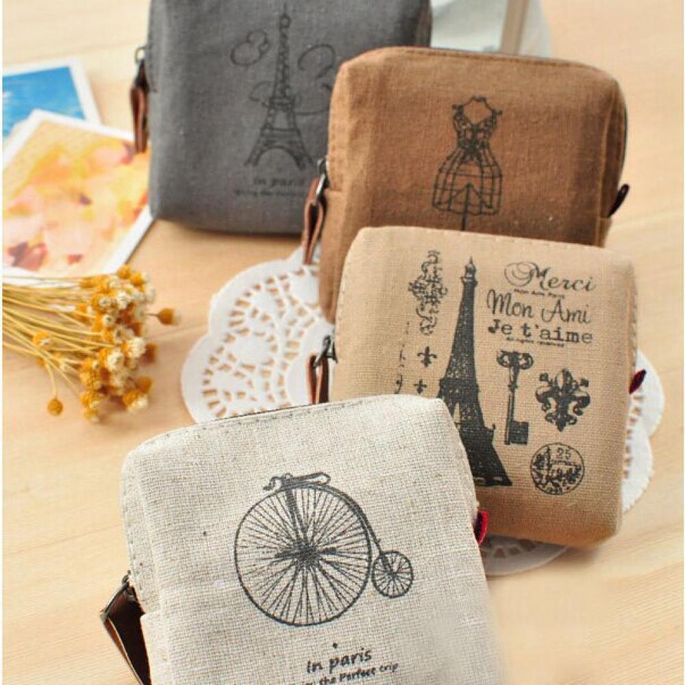 

Gift Case Canvas Coin Bag Purse Zip Wallet Pouch Holder