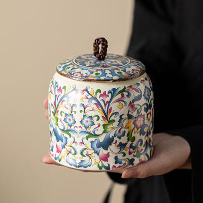 Chiński ceramiczny pojemnik na herbatę Wysokiej klasy malowany dekoracyjny słoik Wielofunkcyjny domowy pojemnik na słodycze, orzechy, ziarna kawy i zioła