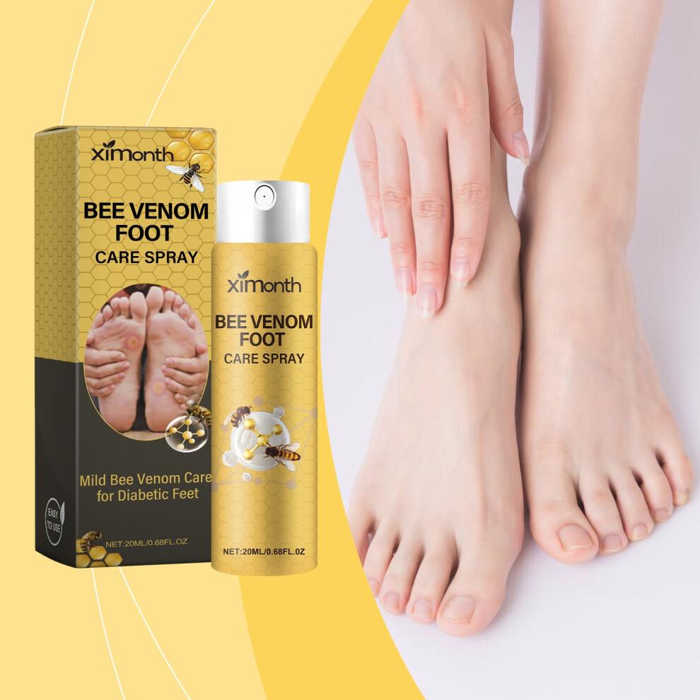 Bee Venom Foot Spray, Diabeticss Foot Healing Spray, Anti-Fungal Treatment for Cracked Heels & Odor Relief Foot Care
