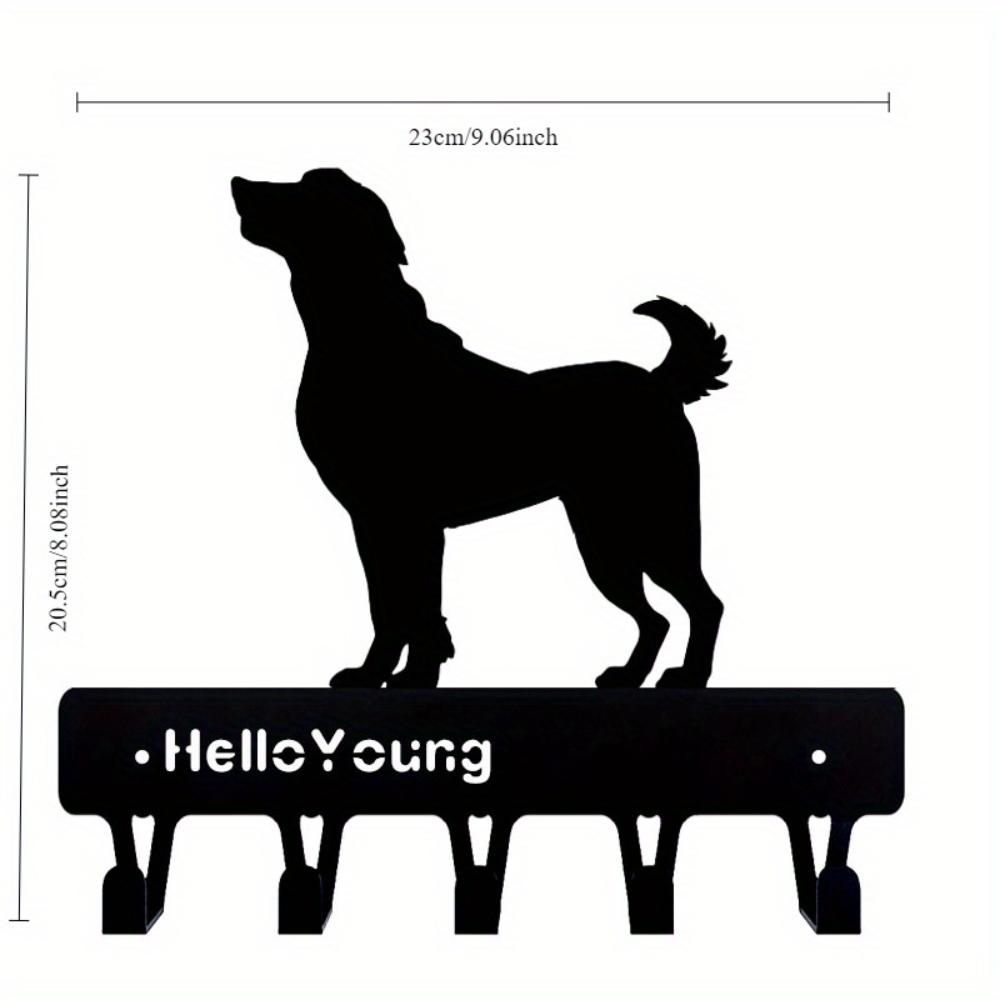 

1 шт. Очаровательный настенный крючок для ключей – Большие аксессуары для собак Крючок для одежды с настенным креплением. чёрный