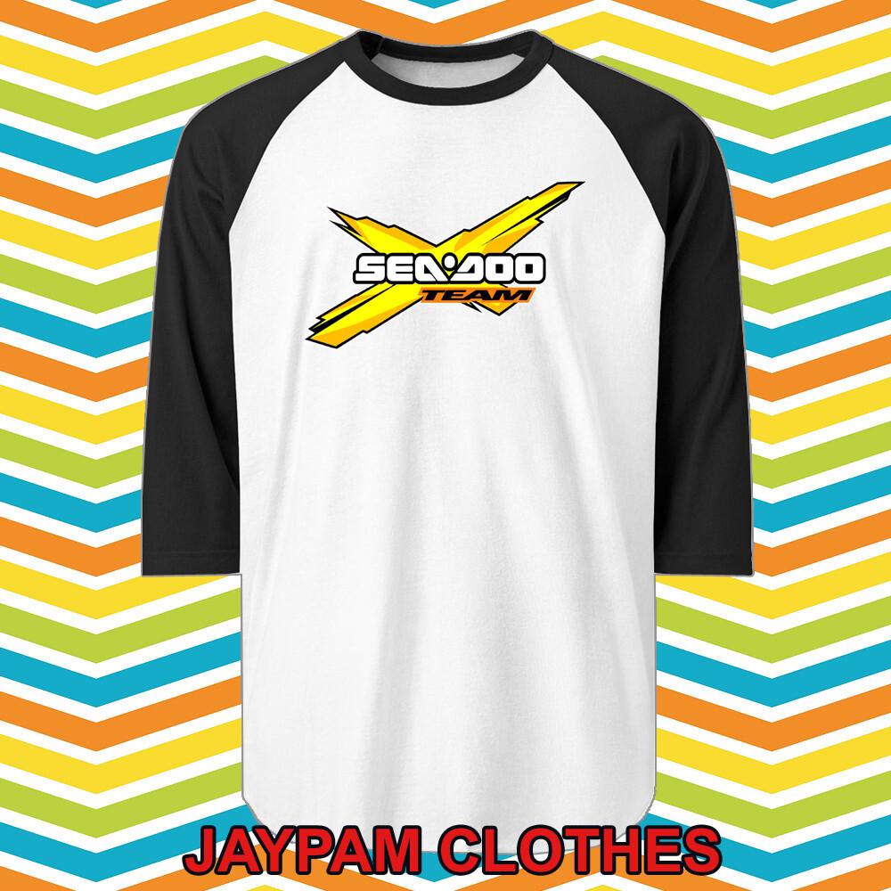 Sea Doo Team Ski Doo Men s Raglan Black Size S 2XL XXXXL