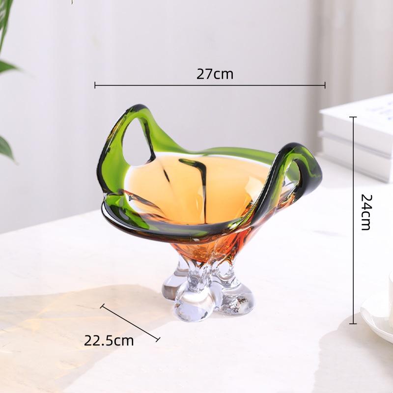 

Glass Trays High-legged Fruit Platters Basket Snack Bowls Desktop Storage Containers Trays Decorative Trinket Dish Jewelry Dish