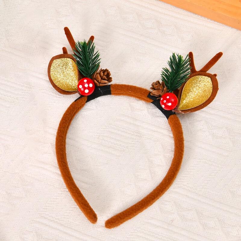 Плюшевый набор заколок для волос в виде рогов рождественского оленя