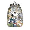 Snoopys Floral Encounter Backpack for Men Women Fashion High School Work Daypack  Laptop Computer Shoulder Bag Outdoor