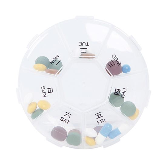 7 Grids Portable Weekly Pill Storage Box Case Container Mini Medicine Organizer