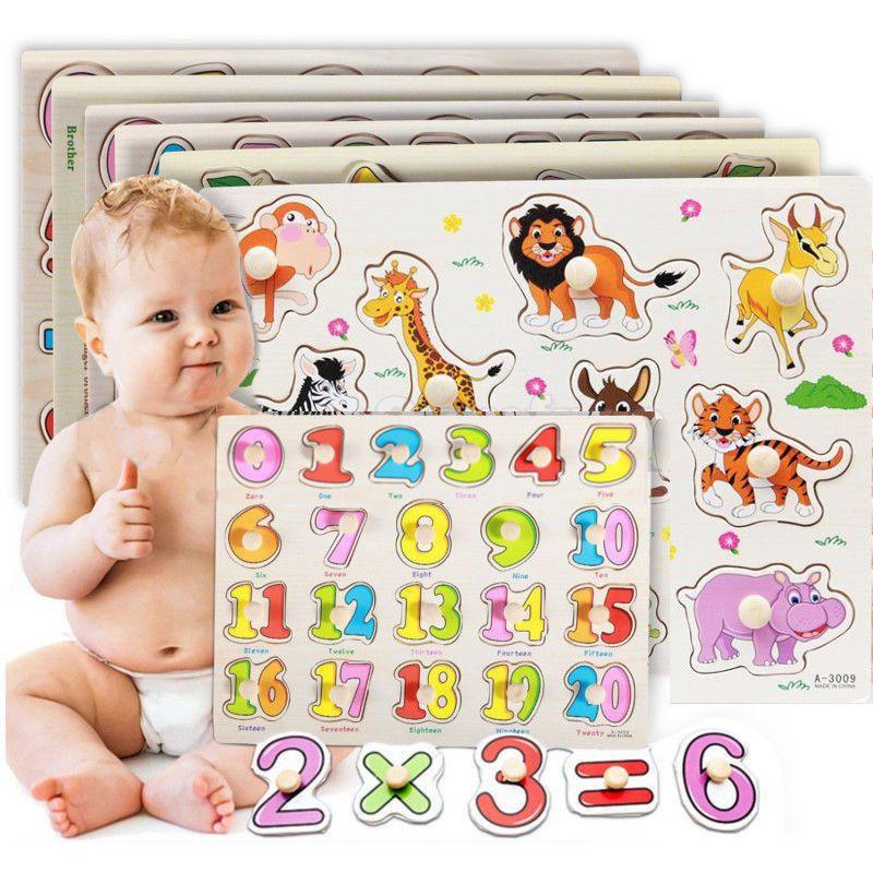 Premium Quality Wooden Animal Letter Puzzle For Early Learning Baby Kids Educational Toys