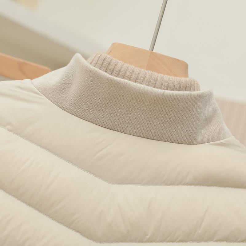 Autumn and winter light down jacket women's short baseball collar light and warm white duck down thin ribs jacket tide