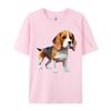 Unisex TShirt Beagle Low Poly Tshirt HuUnisex Friend Dog Printed Tshirt Camisas Basicas Hombre Grpahic Tee