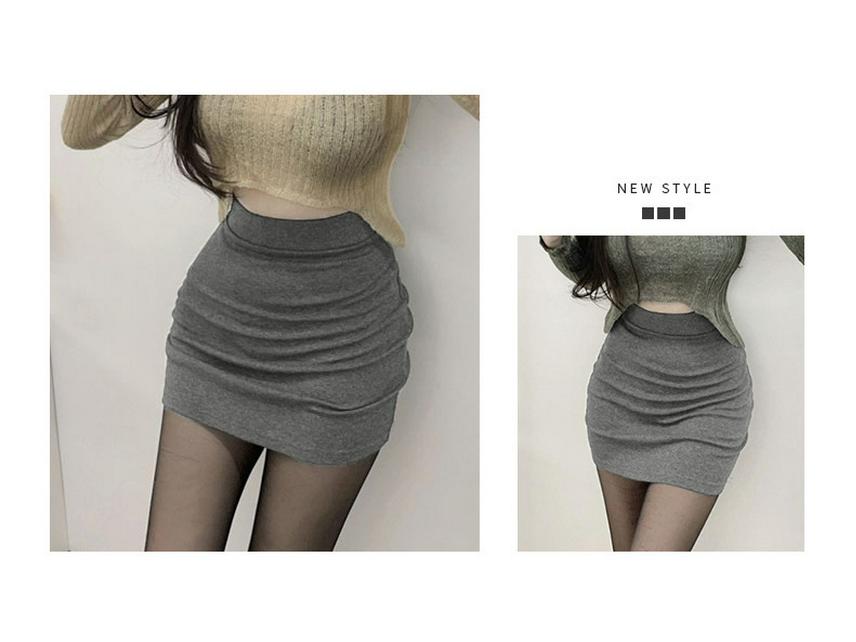 Korean Dongdaemun High Waist Slimming Elastic Mini Skirt - Trendy Hip-Hugging Women's Fashion