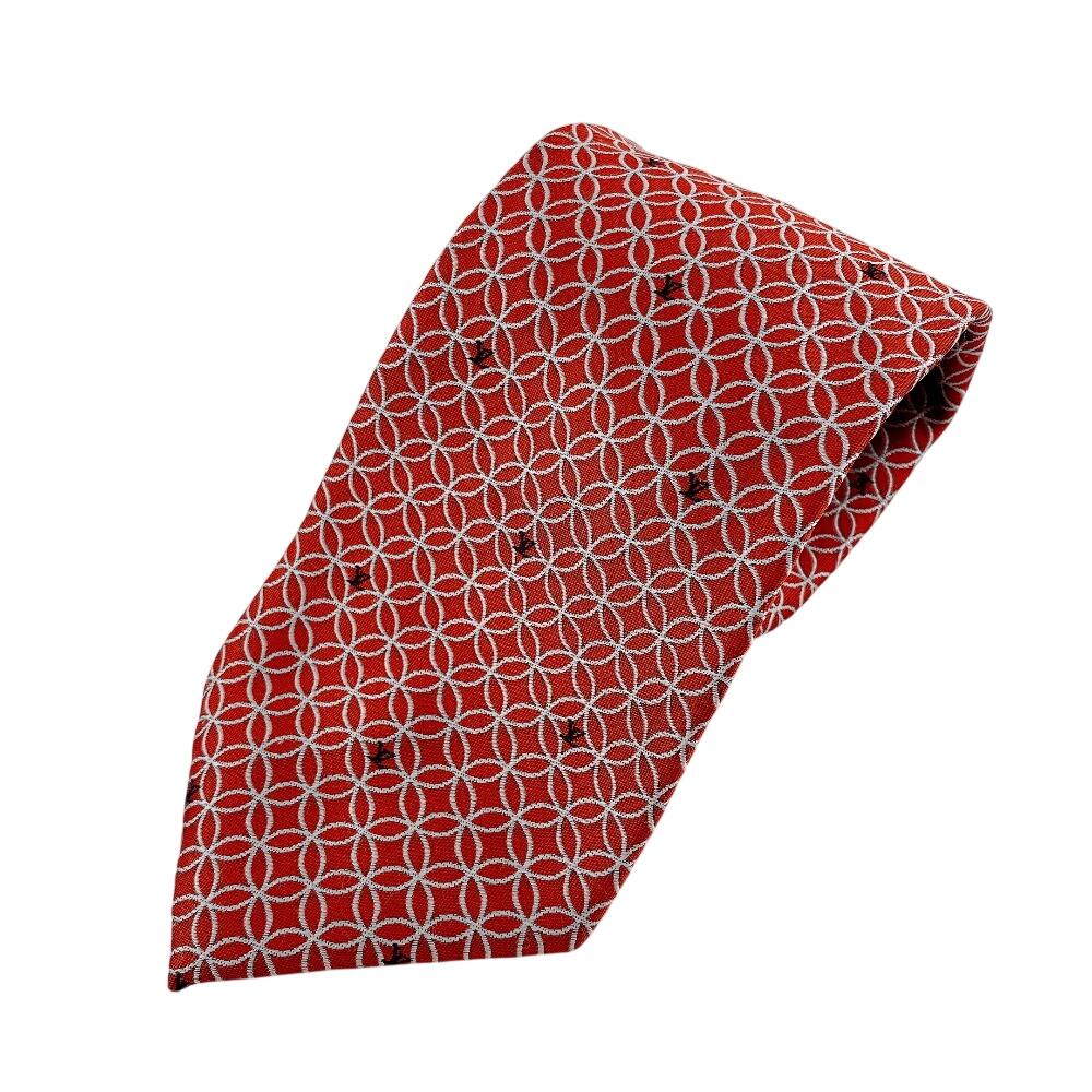 LOUIS VUITTON Suit business LV silk tie Red silk Used
