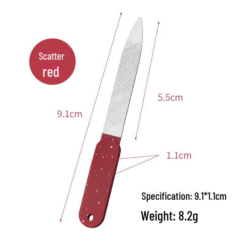 Stainless Steel Manicure & Pedicure Tool Set: Nail File, Dead Skin Fork, Double-Sided Pedicure File, and Clippers