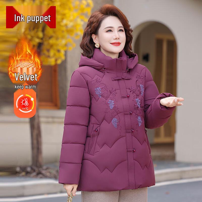 

Women s Plus Size Hooded Plush-Lined Winter Coat 2XL