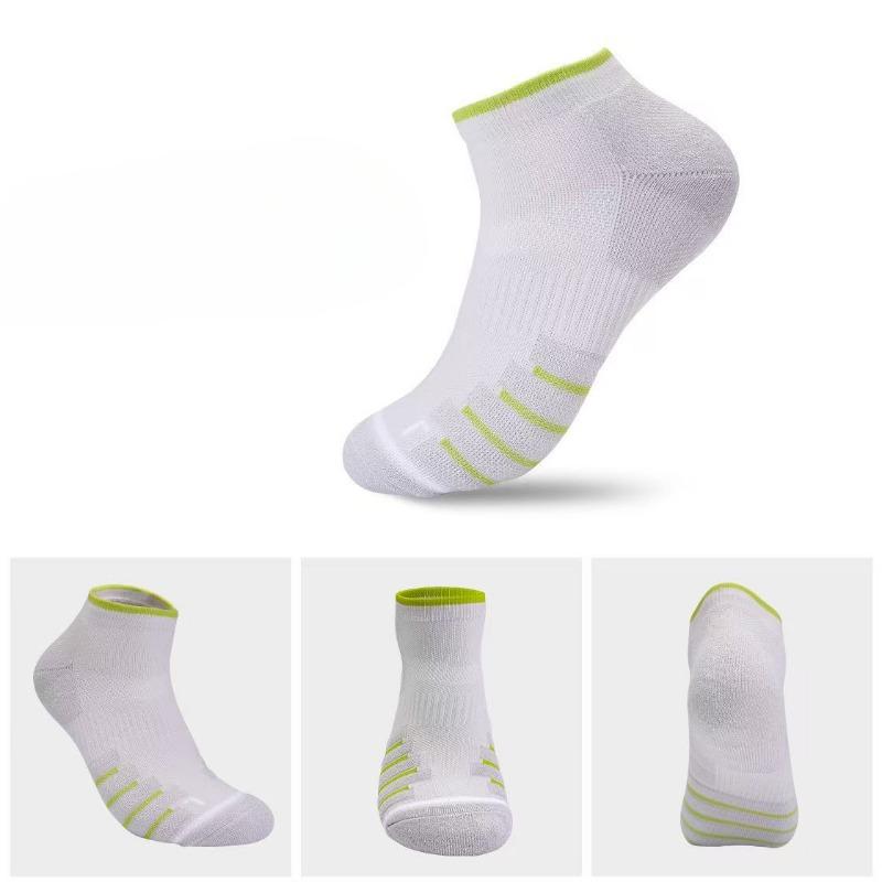 Dünne Damen-Sportsocken für Frühling und Sommer mit Mesh, atmungsaktiv, stoßdämpfend, rutschfest, nahtlose Frotteesohle, kurze Laufsocken
