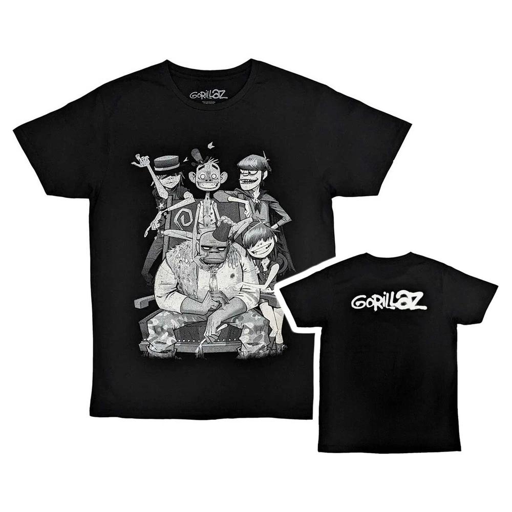 Gorillaz TShirt George Spray Rock Official New Black S