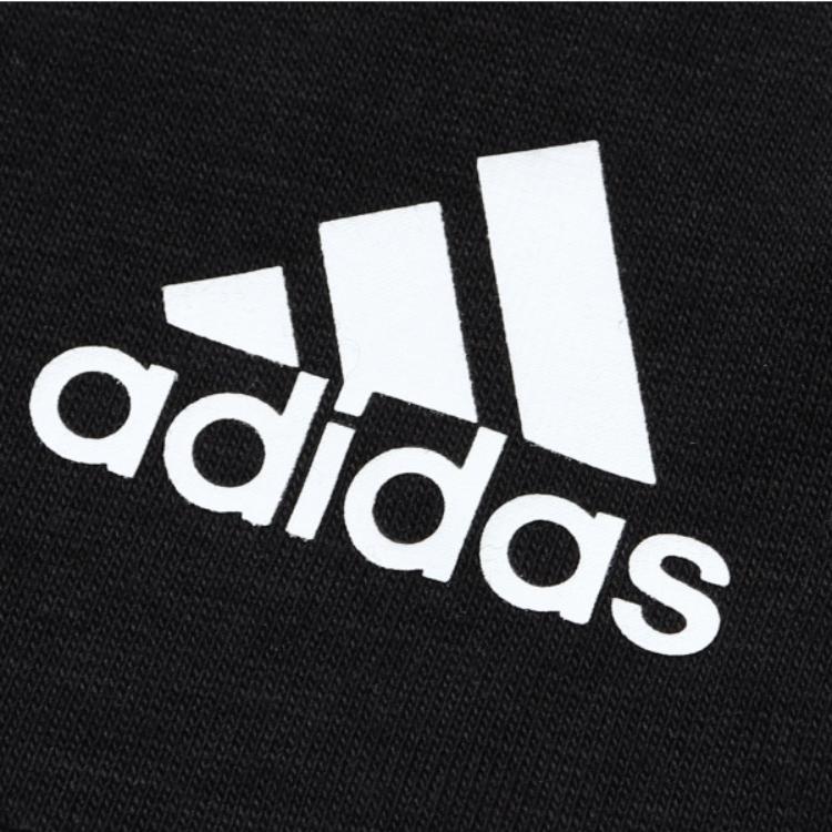 Adidas Round Neck Striped Knit Short Sleeve T-Shirt Women Tops Black EB3820