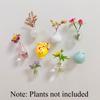 1-5pcs Set Mini Ceramic Vase Refrigerator Magnet Label Mini Bonsai Magnet Button Pot Plant Simulation Vase Refrigerator Message