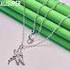925 Sterling Silver Dragonfly Pendant Necklace Fashion Wedding Jewelry