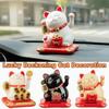 Waving Wealth Fortune Cat Figurine Mini Waving Hand Cat Ornaments Car Ornament  Car Decor
