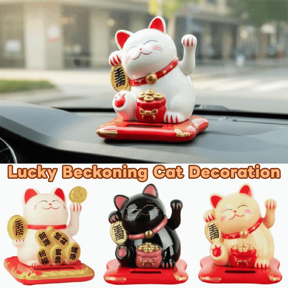 Waving Wealth Fortune Cat Figurine Mini Waving Hand Cat Ornaments Car Ornament Car Decor