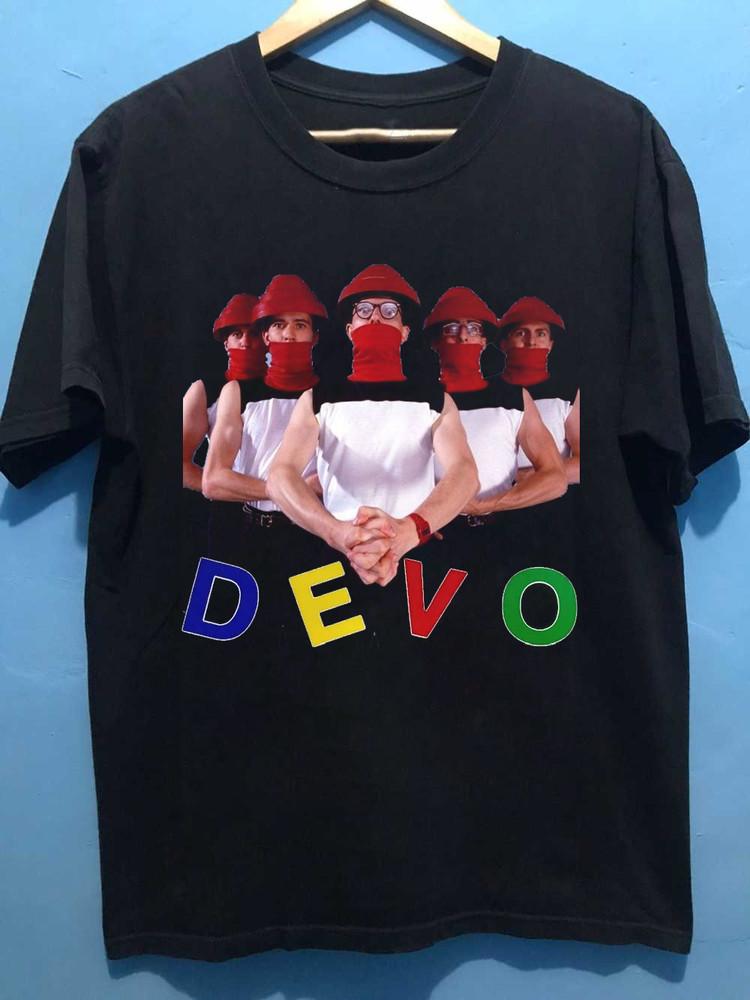 Devo Band Funny Short Sleeve Cotton Black All Size Shirt    BT319 Unisex T-Shirt S