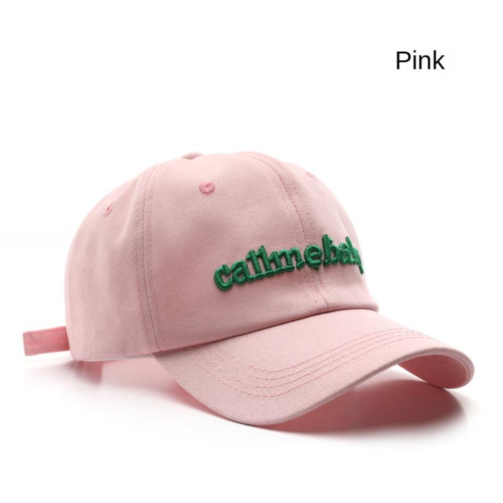 

Solid Color Fashion Baseball Cap Cotton Casual Outdoor Sports Cap Letter Embroidered Baseball Cap рожевий