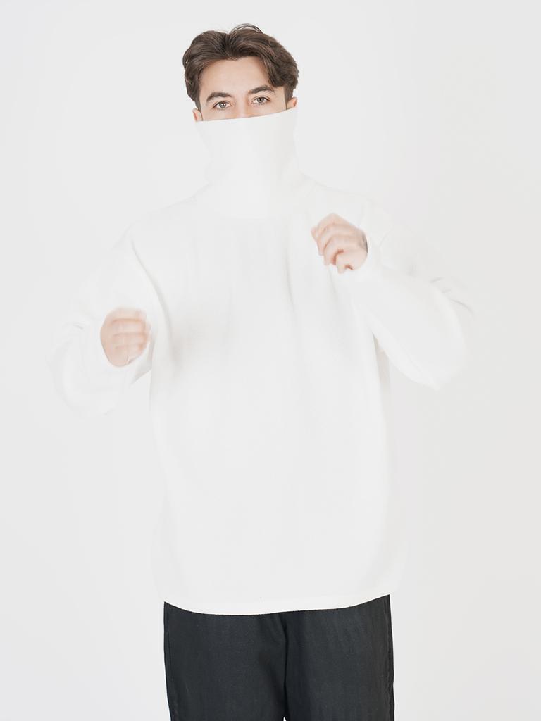 Chaenseseunoi Wide Polar Neck Knit (Blue)