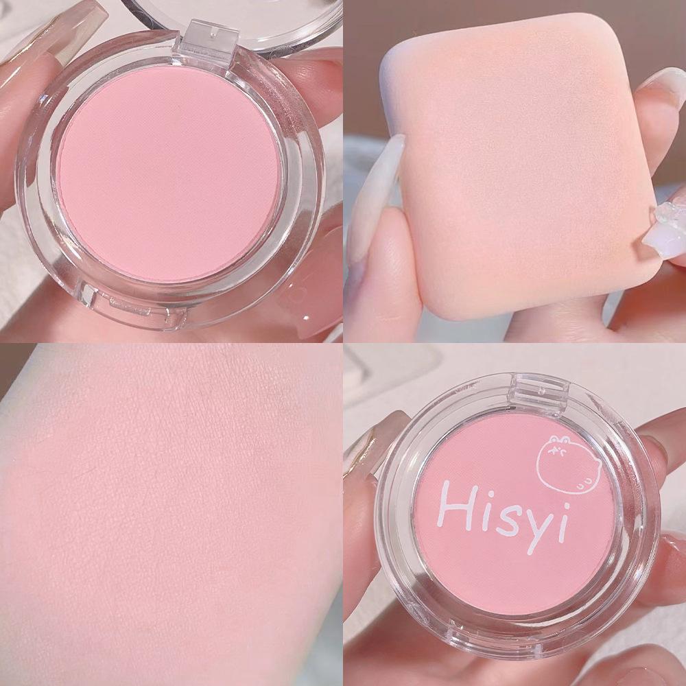 

HISYI Soft Mist Blush: Natural Nude Matte for Brightening & Contouring
