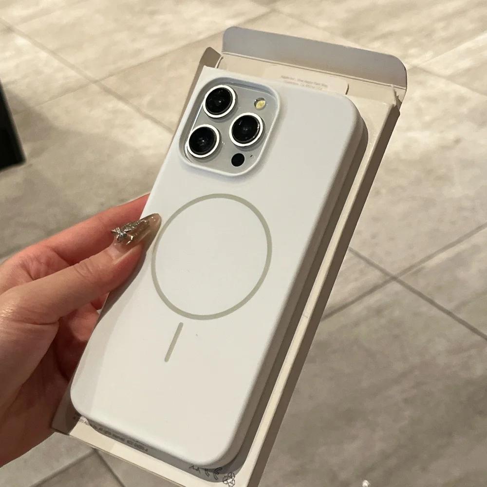 Luxus Flüssigsilikon Hülle Für iPhone 17 Pro 16 15 14 13 12 Pro Max 11 für Magsafe Magnetische Kabellose Ladung Stoßfest Capa