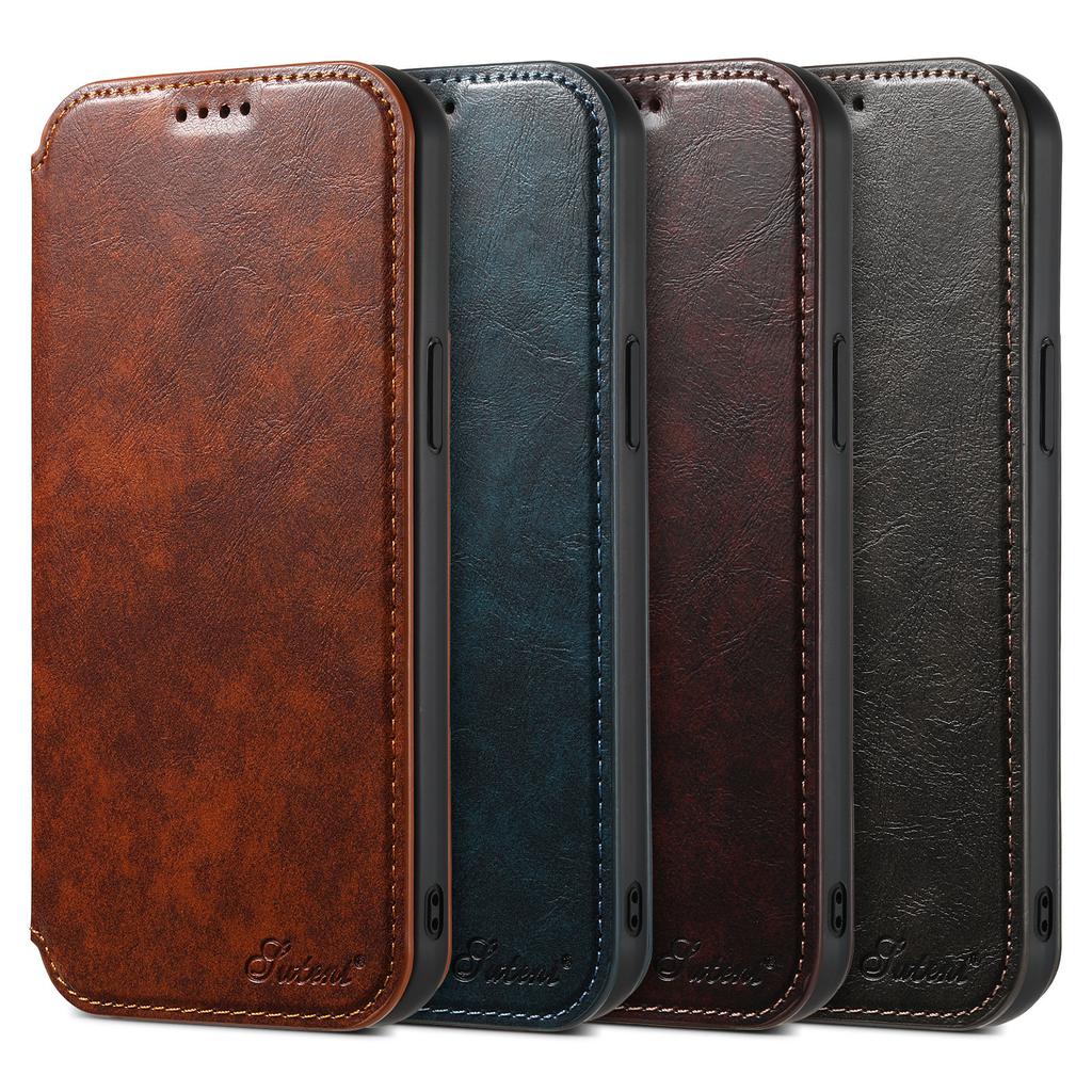 for iPhone 15 14 13 12 Pro Max Wallet Case [Compatible with Mag-Safe] Magnetic Leather Flip Cover Kickstand and Card Holder