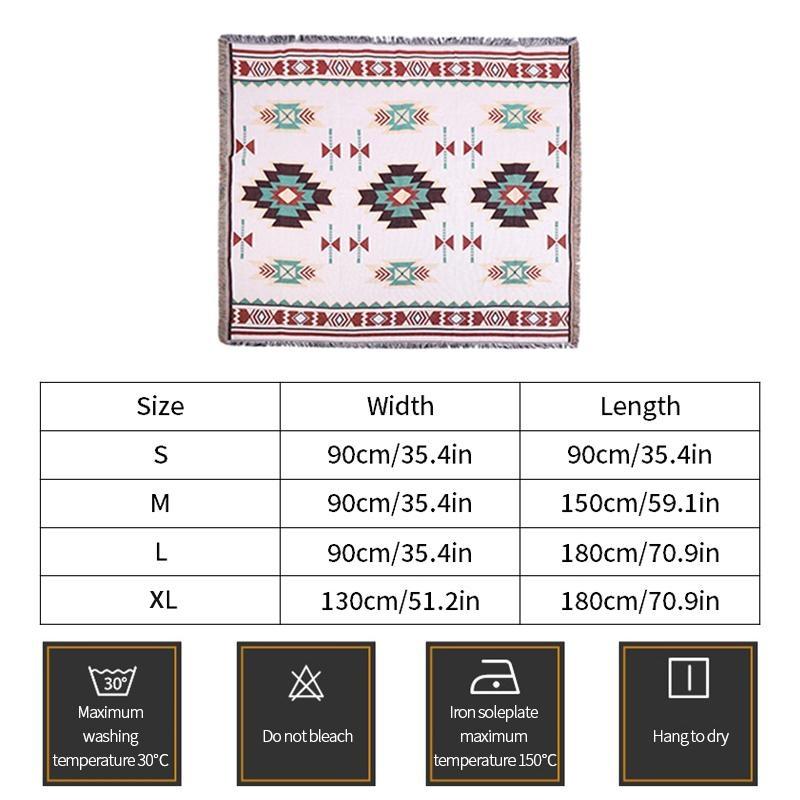 Beach Picnic Outdoor Camping Tassels Blanket Ethnic Bohemian Striped Plaid Blankets for Beds Sofa Mats Travel Rug Christmas