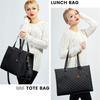 Mittagessen-Tasche für Damen 15,6 Zoll Laptop-Tasche mit isoliertem Mittagessensfach Computer-Handtasche mit Geldbörse für die Arbeit