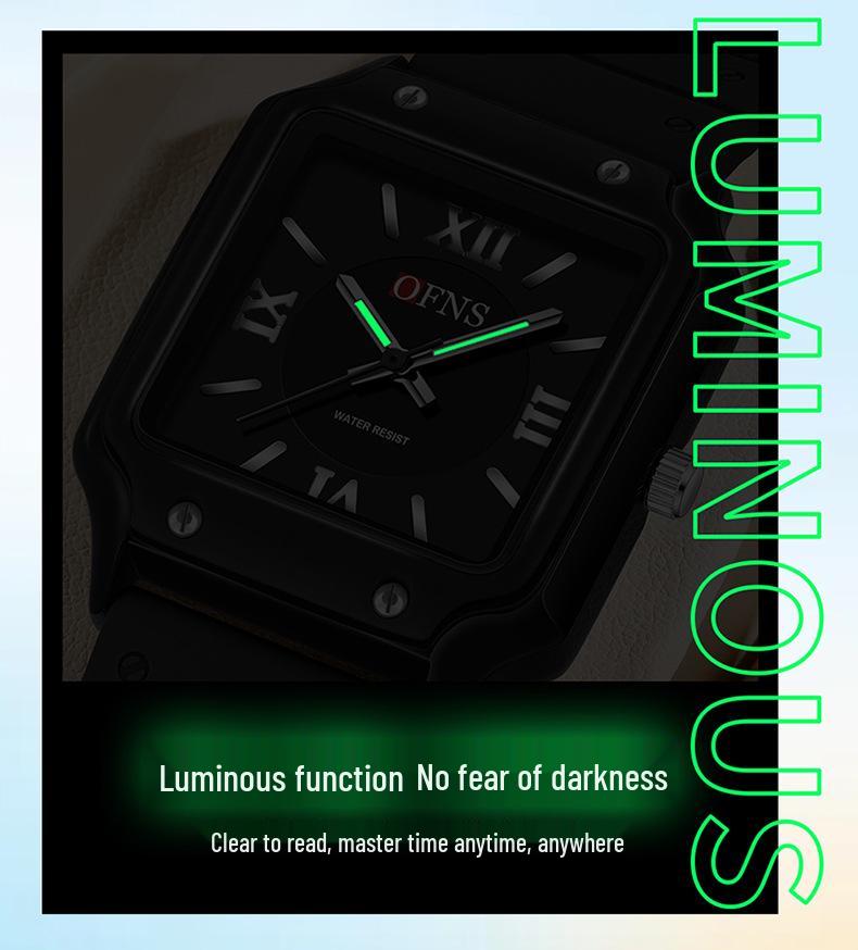 OFNS Quartz Student Watch: Waterproof, Luminous Alloy for Exams