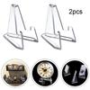 2pcs Display Stand Acrylic Material L:6.8x5.2CM S 3.6x2.7CM