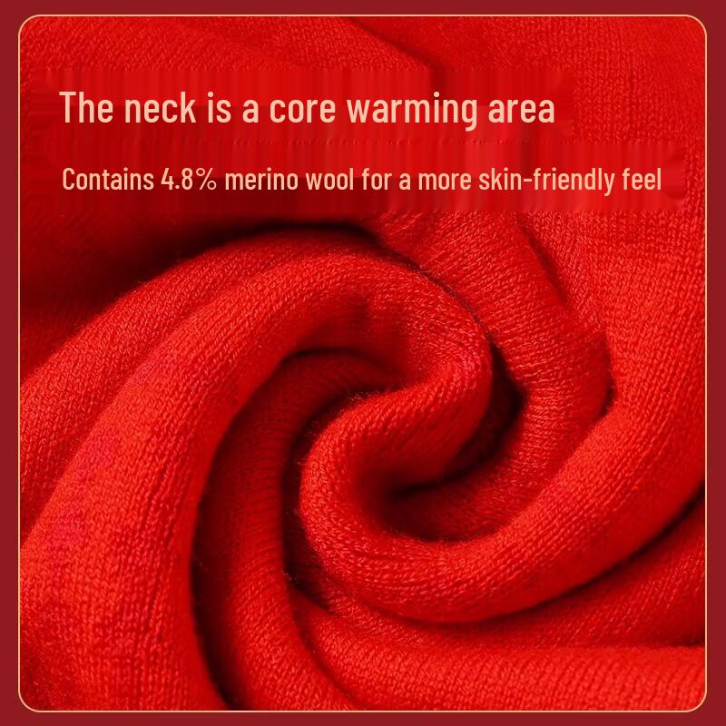 Septwolves Unisex Elegant Winter Red Scarf