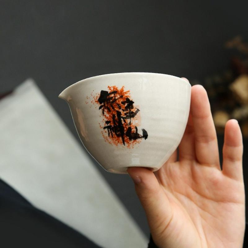 Chinese Style Ceramic Teacup Creative Household Kungfu Tea Bowl Teacup Master Cup Drinking Utensils Kitchen Teaware Tea Set New
