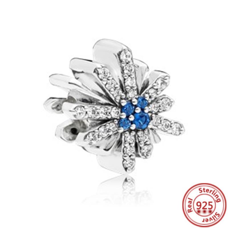 Fit Original Pantaro Charms Bracelet DIY Zircon 925 copper Blue Angel Wings Feathers Crown Star Moon Sun Clip Heart Shiny Beads