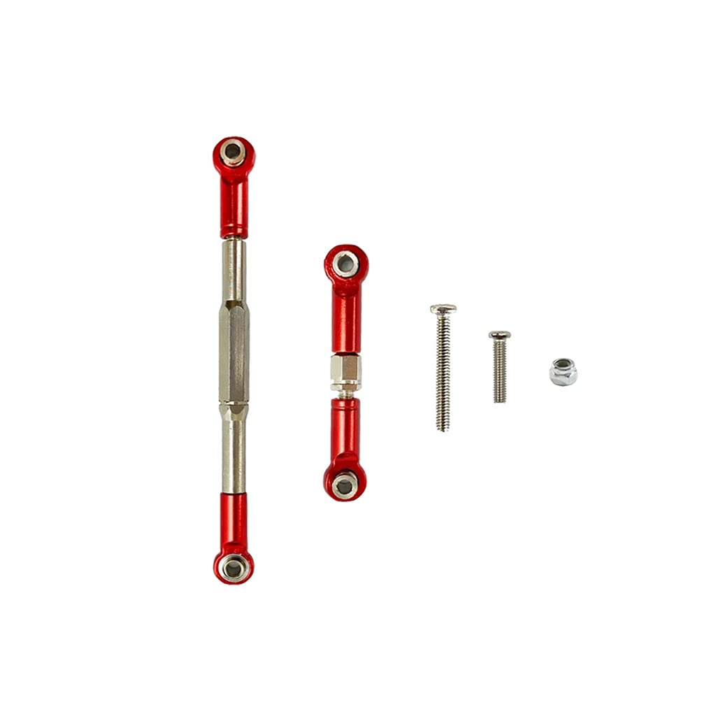 PEWETE RC Car Spare Parts Link Rod Seat Shock Absorber for 1:16 WPL C14, C24, C24-1, B14, B24FY Hobby Modification Accessories - Red
