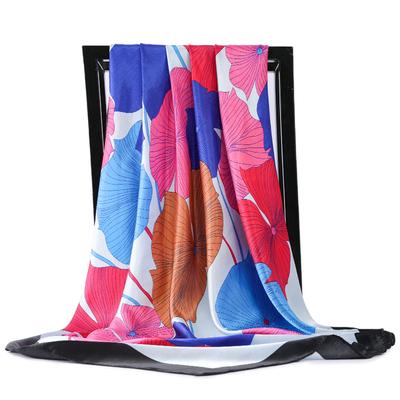 New Design 90 *90cm Elegant Silk Scarf Square Satin Women Head Hair Female Office Lady Shawl Chiffon Muffler KTB