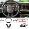 Steering Wheel Cover Decor Trim for Dodge Durango 2014-2020 Carbon Fiber 4pcs