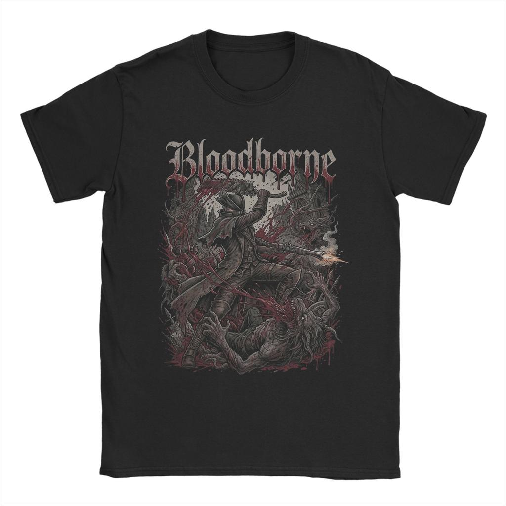 Unisex s Bloodbornes Dark Souls T Shirts Pure Cotton Clothing Vintage Short Sleeve Crewneck Tees Summer TShirt
