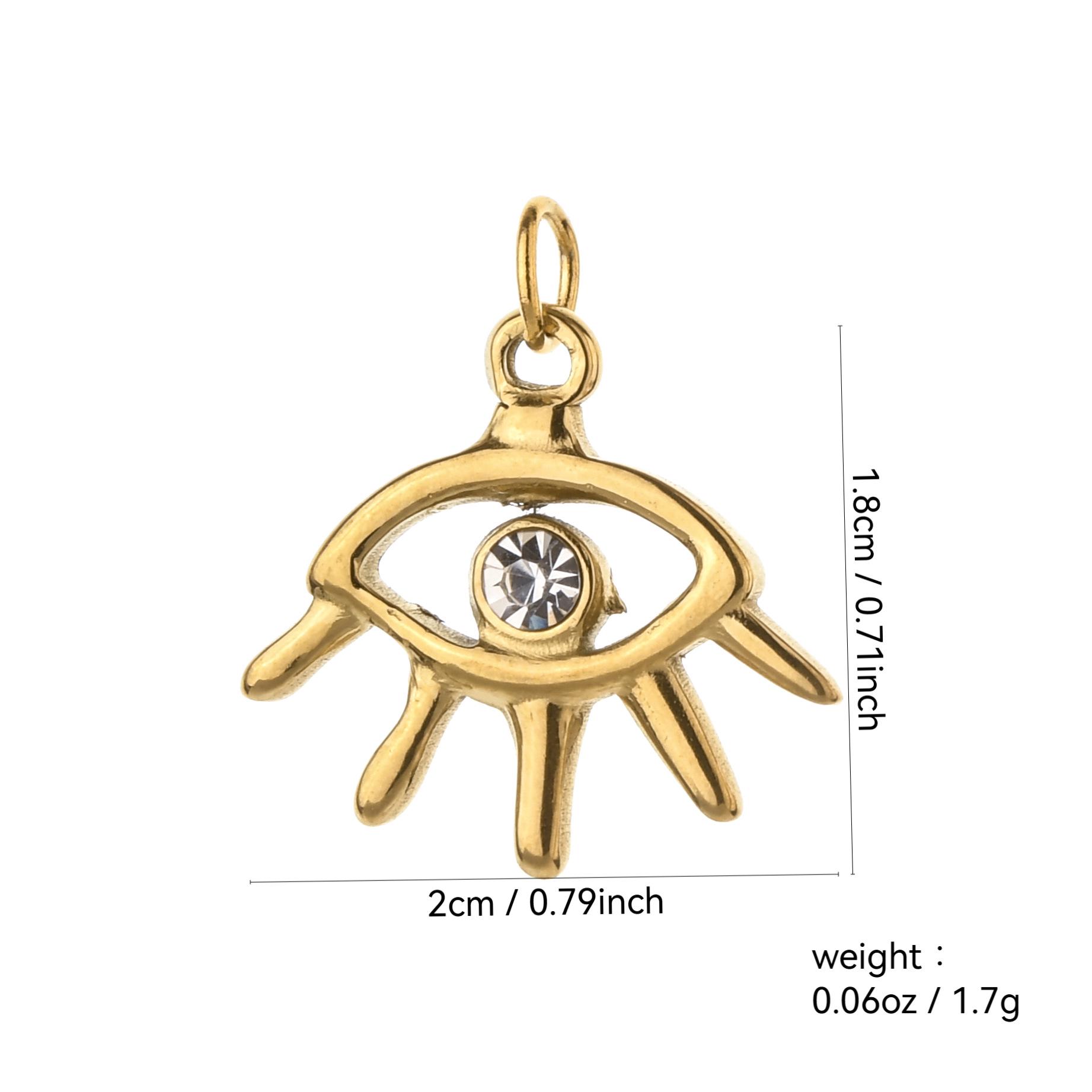 Bohemian Sun, Moon, Star, Heart & Eye Stainless Steel Pendant for DIY Jewelry